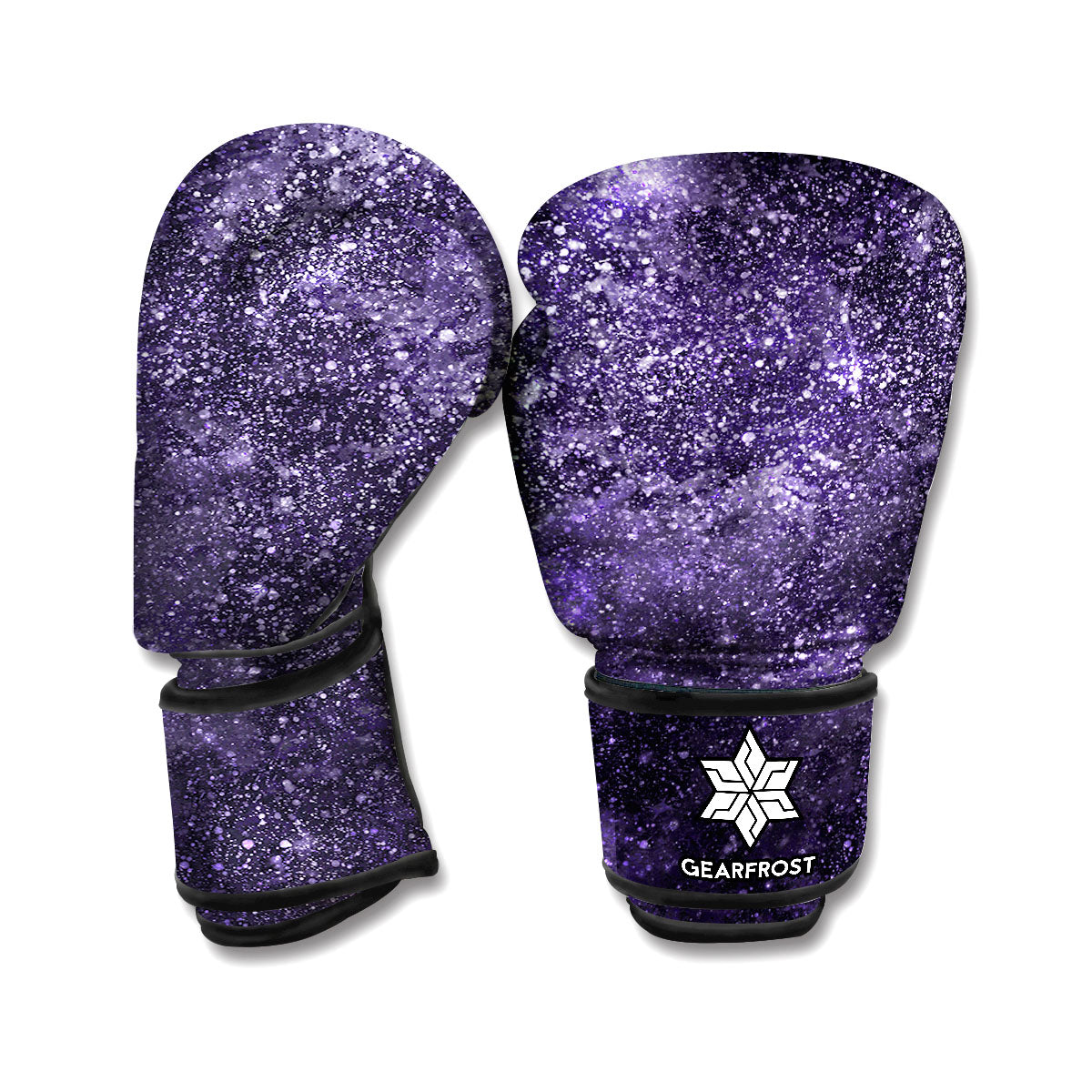 Dark Purple Cosmos Galaxy Space Print Boxing Gloves