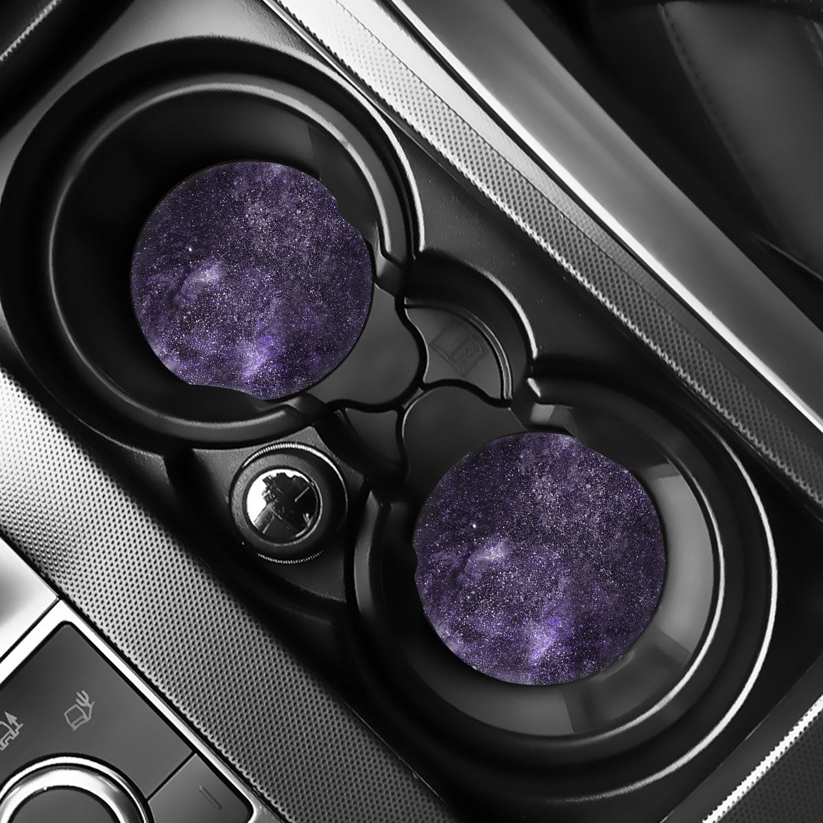 Dark Purple Cosmos Galaxy Space Print Car Coasters