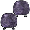 Dark Purple Cosmos Galaxy Space Print Car Headrest Covers