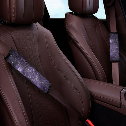 Dark Purple Cosmos Galaxy Space Print Car Seat Belt Covers