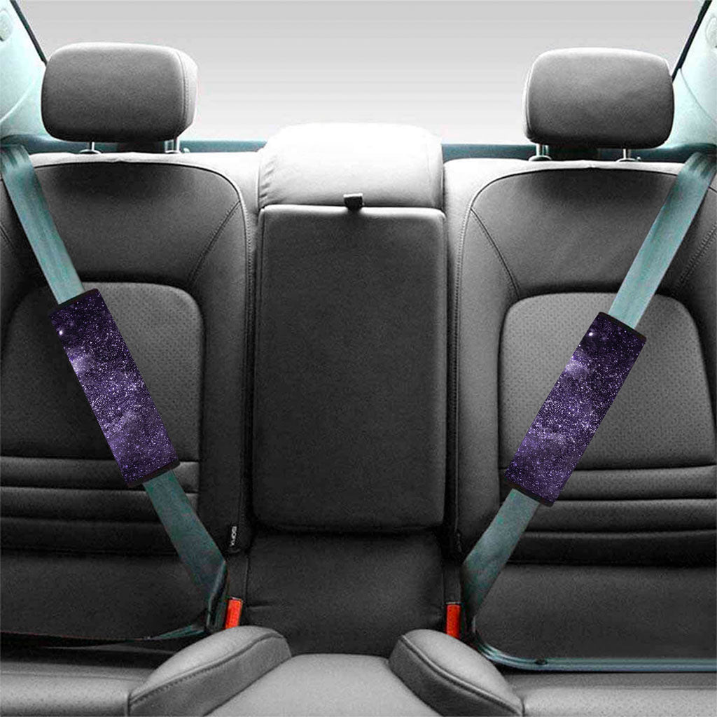 Dark Purple Cosmos Galaxy Space Print Car Seat Belt Covers