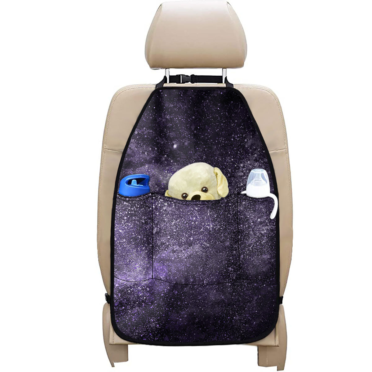 Dark Purple Cosmos Galaxy Space Print Car Seat Organizers