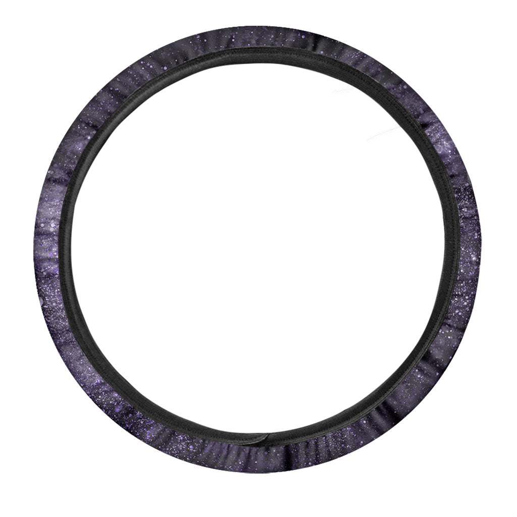 Dark Purple Cosmos Galaxy Space Print Car Steering Wheel Cover