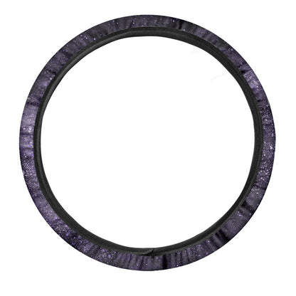 Dark Purple Cosmos Galaxy Space Print Car Steering Wheel Cover