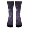 Dark Purple Cosmos Galaxy Space Print Crew Socks