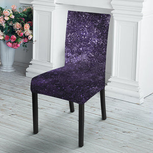 Dark Purple Cosmos Galaxy Space Print Dining Chair Slipcover