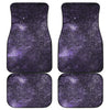 Dark Purple Cosmos Galaxy Space Print Front and Back Car Floor Mats