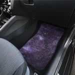 Dark Purple Cosmos Galaxy Space Print Front and Back Car Floor Mats