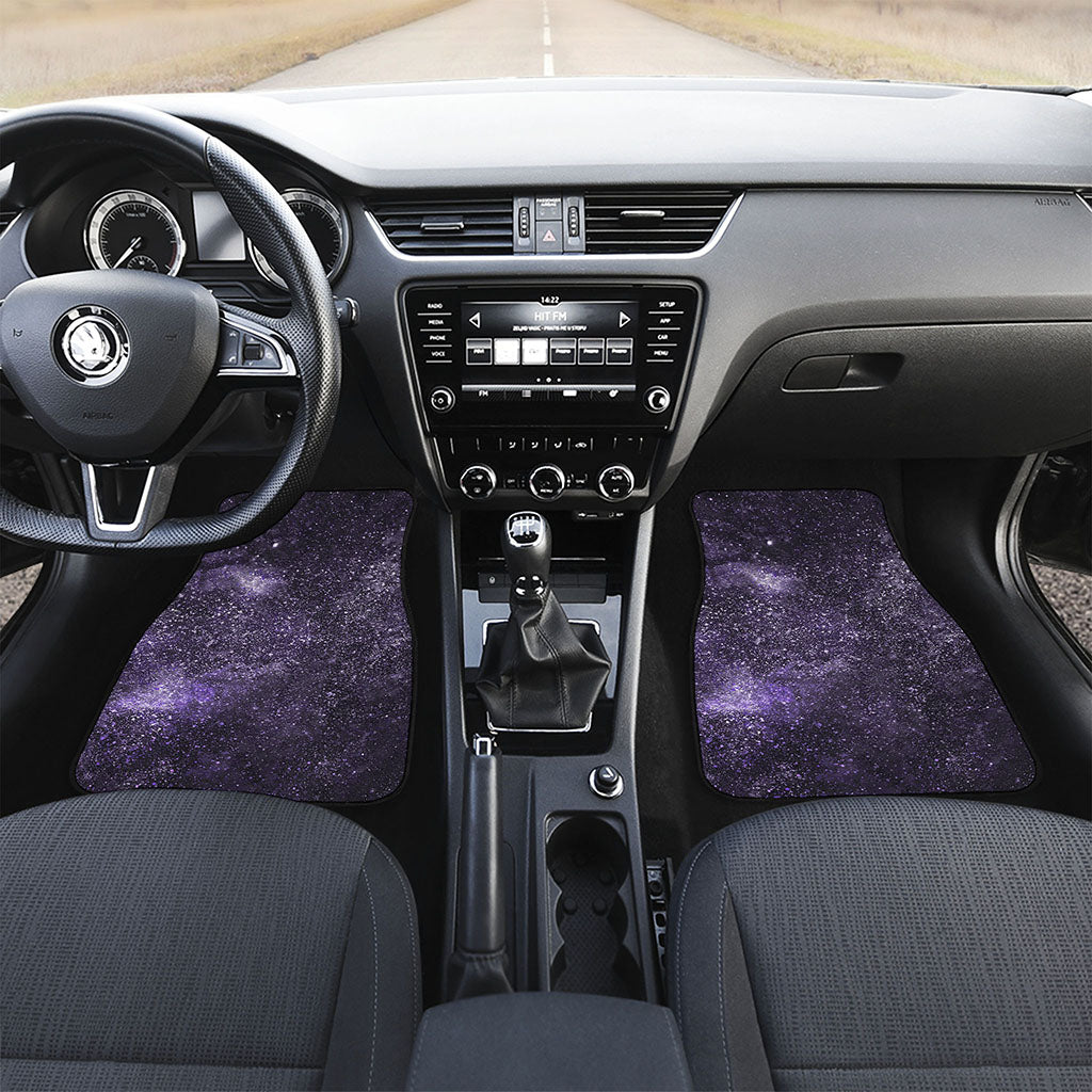 Dark Purple Cosmos Galaxy Space Print Front Car Floor Mats
