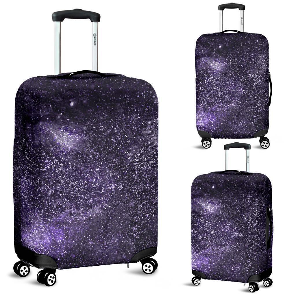 Dark Purple Cosmos Galaxy Space Print Luggage Cover GearFrost