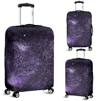 Dark Purple Cosmos Galaxy Space Print Luggage Cover GearFrost