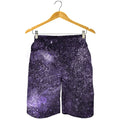 Dark Purple Cosmos Galaxy Space Print Men's Shorts