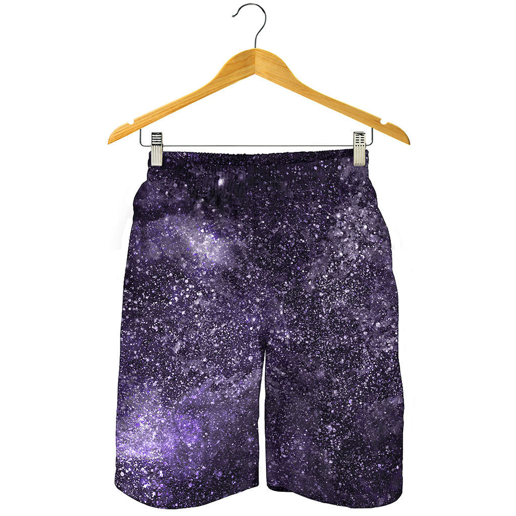 Dark Purple Cosmos Galaxy Space Print Men's Shorts