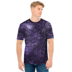 Dark Purple Cosmos Galaxy Space Print Men's T-Shirt