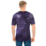 Dark Purple Cosmos Galaxy Space Print Men's T-Shirt