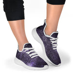 Dark Purple Cosmos Galaxy Space Print Mesh Knit Shoes GearFrost