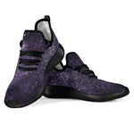 Dark Purple Cosmos Galaxy Space Print Mesh Knit Shoes GearFrost
