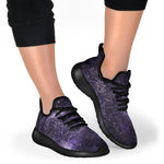 Dark Purple Cosmos Galaxy Space Print Mesh Knit Shoes GearFrost