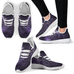 Dark Purple Cosmos Galaxy Space Print Mesh Knit Shoes GearFrost