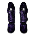 Dark Purple Cosmos Galaxy Space Print Muay Thai Shin Guards