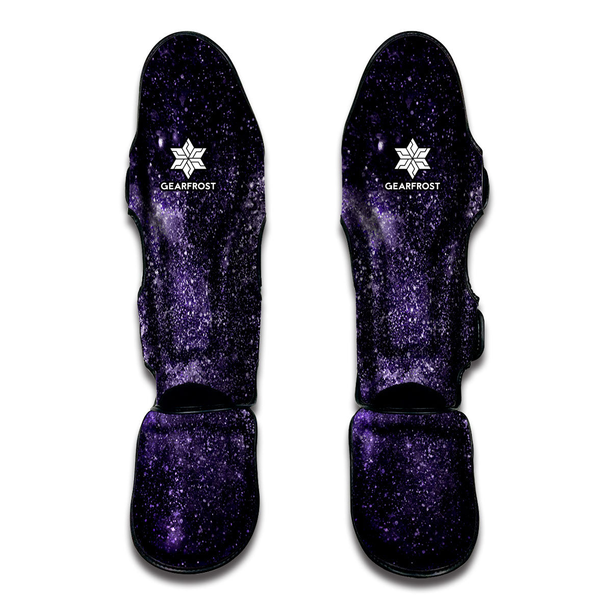 Dark Purple Cosmos Galaxy Space Print Muay Thai Shin Guard