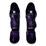 Dark Purple Cosmos Galaxy Space Print Muay Thai Shin Guard