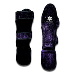 Dark Purple Cosmos Galaxy Space Print Muay Thai Shin Guard