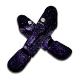 Dark Purple Cosmos Galaxy Space Print Muay Thai Shin Guard