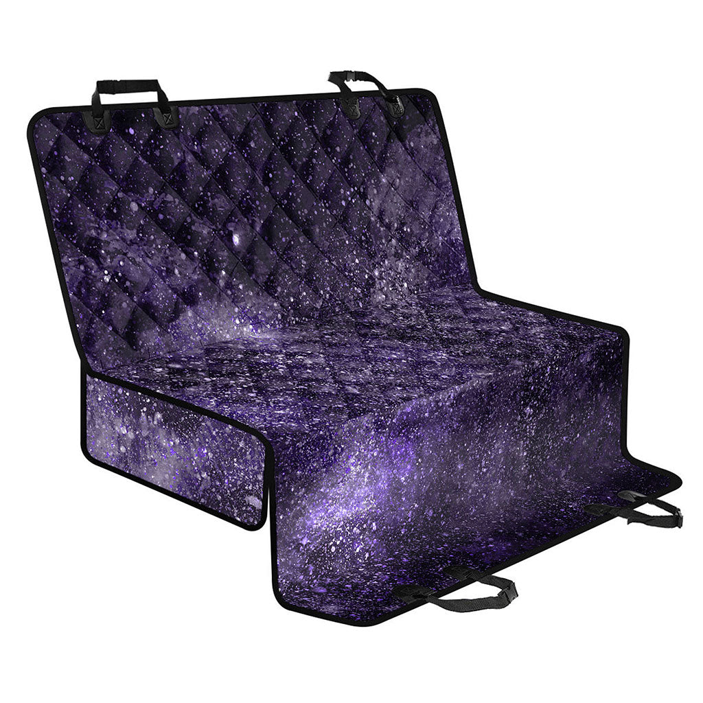 Dark Purple Cosmos Galaxy Space Print Pet Car Back Seat Cover