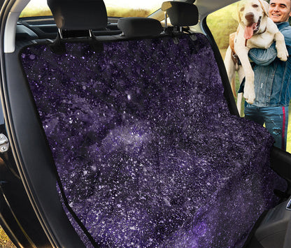 Dark Purple Cosmos Galaxy Space Print Pet Car Back Seat Cover