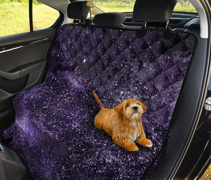 Dark Purple Cosmos Galaxy Space Print Pet Car Back Seat Cover