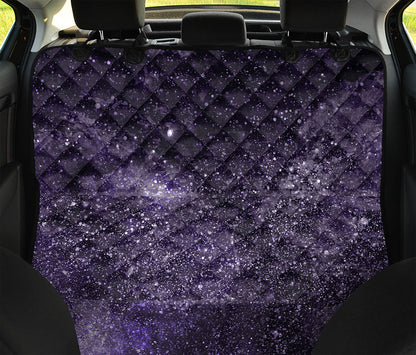 Dark Purple Cosmos Galaxy Space Print Pet Car Back Seat Cover