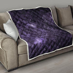 Dark Purple Cosmos Galaxy Space Print Quilt