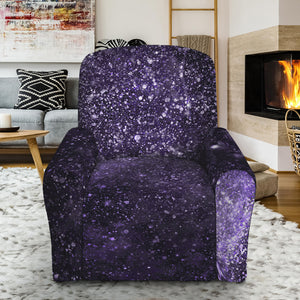 Dark Purple Cosmos Galaxy Space Print Recliner Slipcover