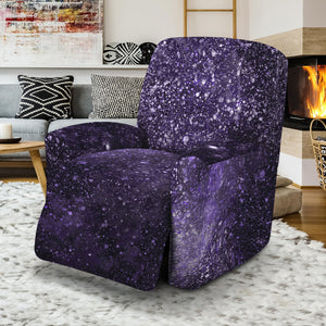 Dark Purple Cosmos Galaxy Space Print Recliner Slipcover