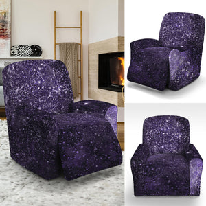 Dark Purple Cosmos Galaxy Space Print Recliner Slipcover