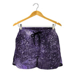 Dark Purple Cosmos Galaxy Space Print Women's Shorts