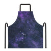 Dark Purple Galaxy Outer Space Print Apron