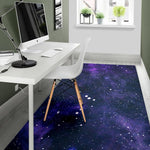 Dark Purple Galaxy Outer Space Print Area Rug GearFrost