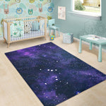 Dark Purple Galaxy Outer Space Print Area Rug GearFrost