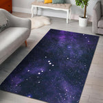 Dark Purple Galaxy Outer Space Print Area Rug GearFrost