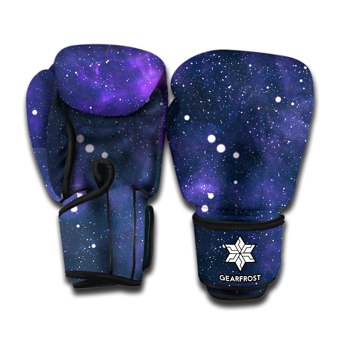 Dark Purple Galaxy Outer Space Print Boxing Gloves