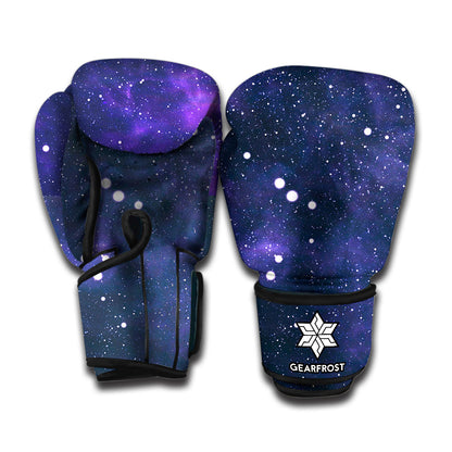 Dark Purple Galaxy Outer Space Print Boxing Gloves