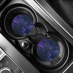 Dark Purple Galaxy Outer Space Print Car Coasters