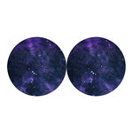 Dark Purple Galaxy Outer Space Print Car Coasters
