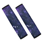 Dark Purple Galaxy Outer Space Print Car Seat Belt Covers