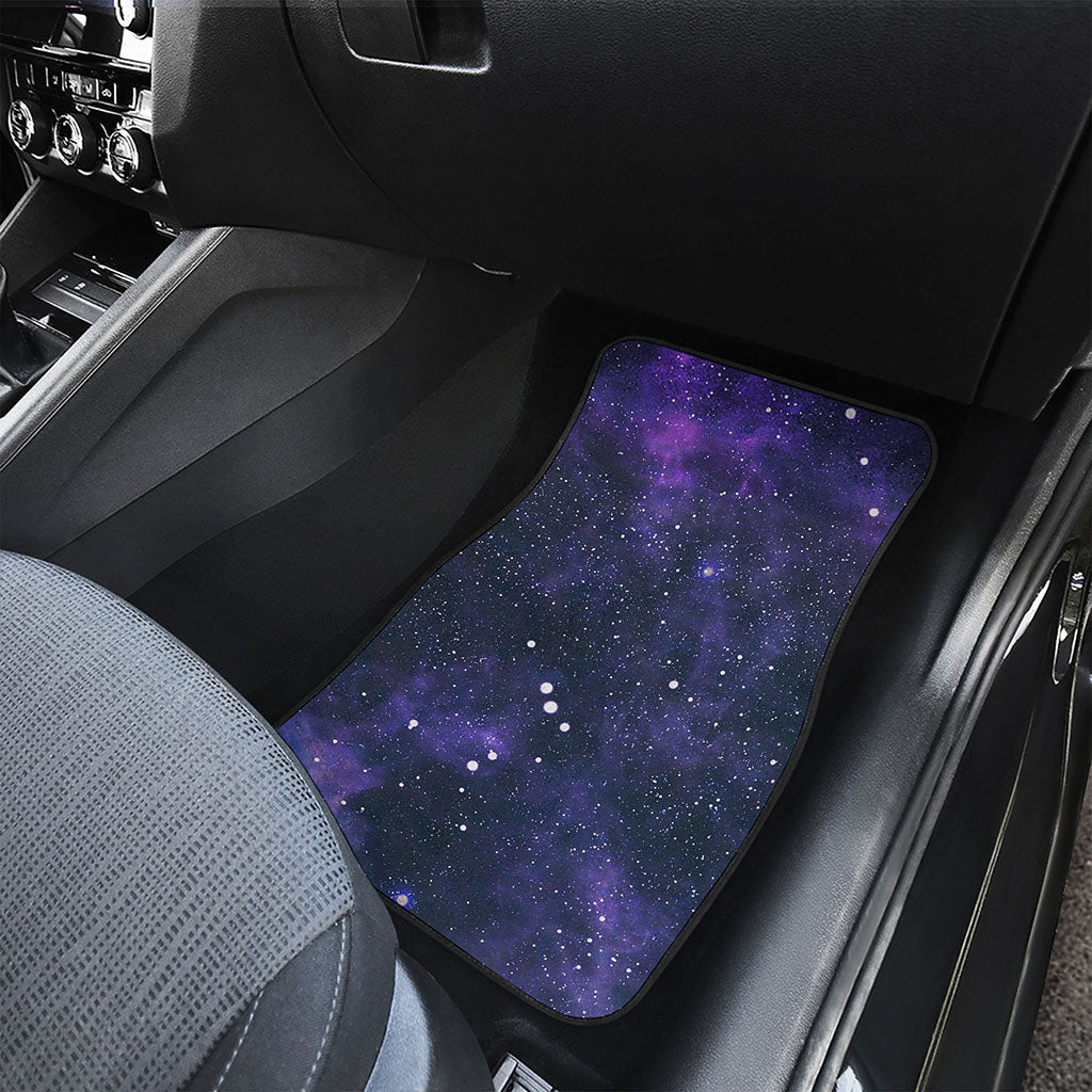 Dark Purple Galaxy Outer Space Print Front Car Floor Mats