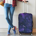 Dark Purple Galaxy Outer Space Print Luggage Cover