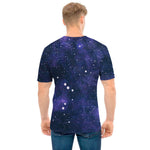Dark Purple Galaxy Outer Space Print Men's T-Shirt