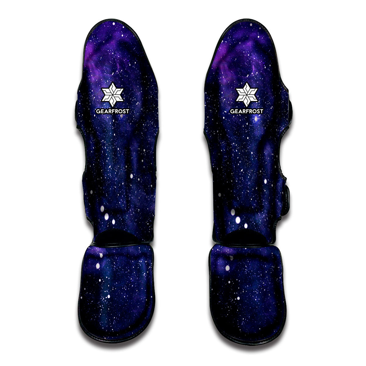 Dark Purple Galaxy Outer Space Print Muay Thai Shin Guard